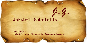 Jakabfi Gabriella névjegykártya